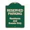 Signmission Designer Series-Reserved Parking-Residents And Guests Only, 24" x 18", G-1824-9767 A-DES-G-1824-9767 - alternate 1